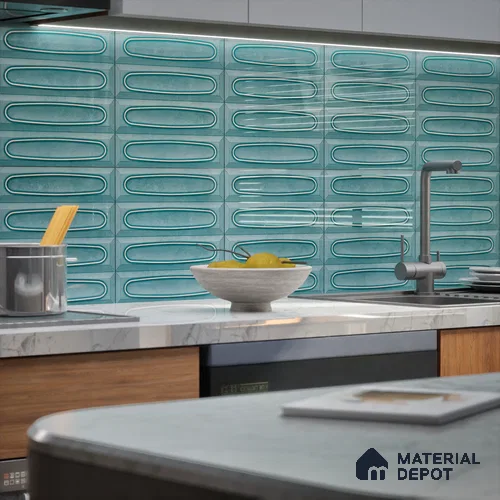 Faux Subway  Tile TL 07238 B Bali 1004 1 ft x 1 ft Ceramic Glossy Finish - 9 mm  | 2 mm Spacer is Mandatory | Please Expect a Slight Variation of Pattern